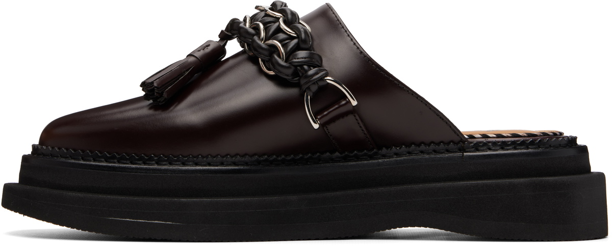 Toga Virilis Brown Hard Leather Slip-on Loafers