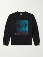 Balenciaga - Printed Cotton-Jersey Sweatshirt - Black