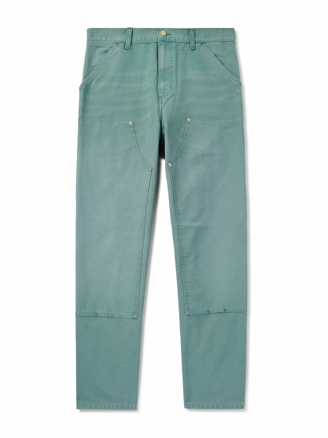 Carhartt WIP - Double Knee Straight-Leg Organic Cotton-Canvas Carpenter Trousers - Blue