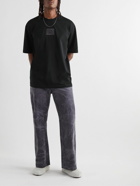 Acne Studios - Exford Oil Logo-Appliquéd Cotton-Blend Jersey T-Shirt - Black