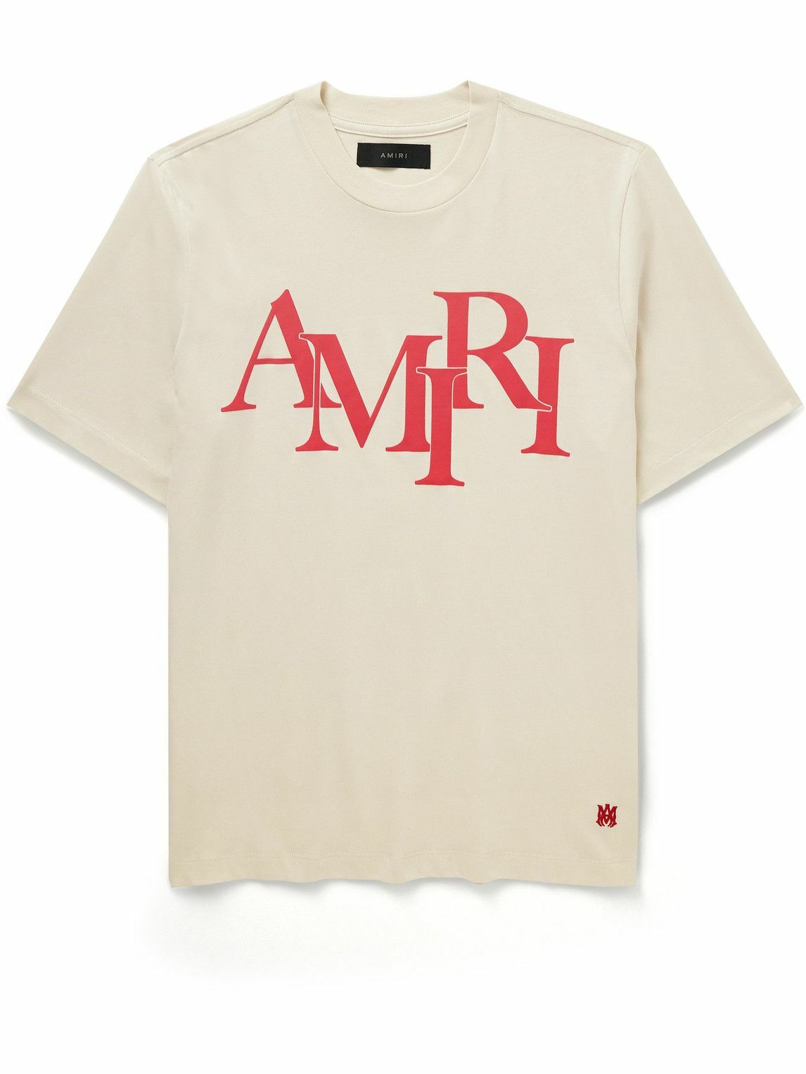 【AMIRI】Staggered コットンTシャツ ベージュ 242886M213039_1.jpg