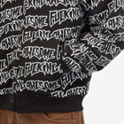 Fucking Awesome Men's AOP Stamp Zipped Hoodie in Black/White