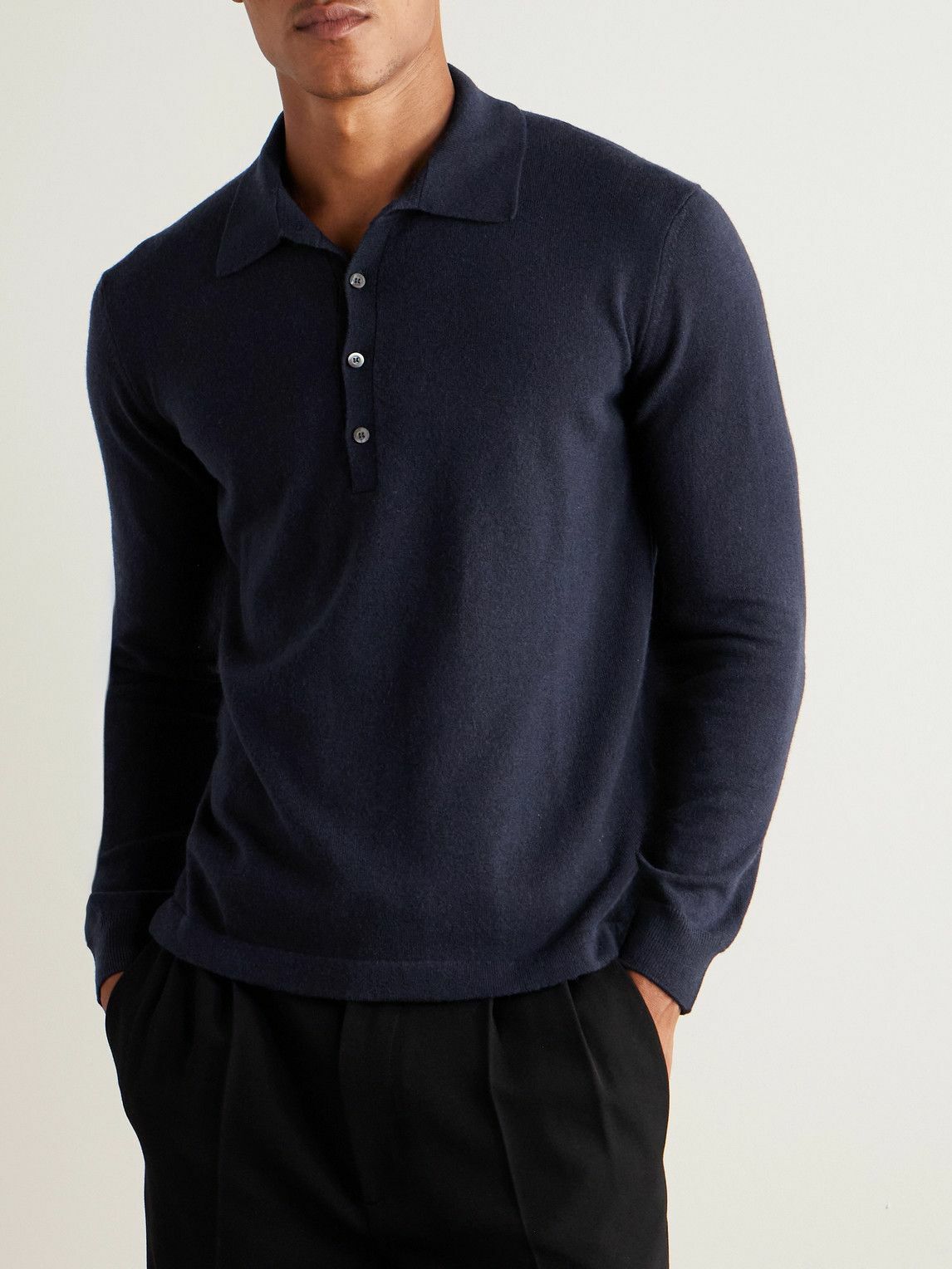 PIACENZA 1733 - Slim-Fit Cashmere Polo Shirt - Blue