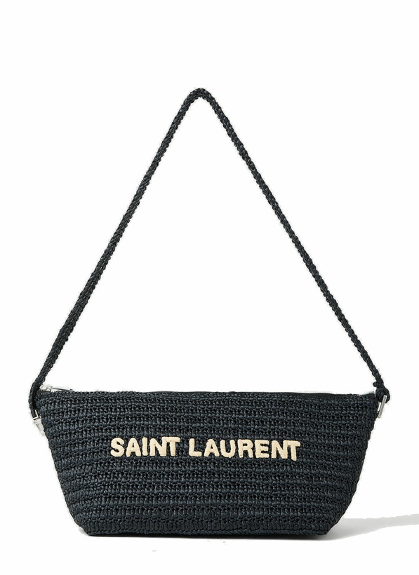 Photo: Saint Laurent - Le Raffia Shoulder Bag in Black