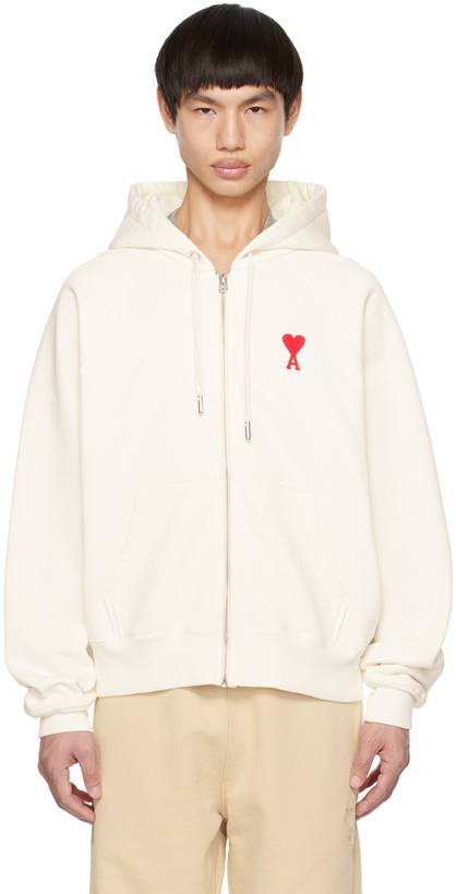 Photo: AMI Paris White Ami de Coeur Hoodie