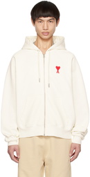 AMI Paris White Ami de Coeur Hoodie