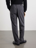 A.P.C. - Dylan Straight-Leg Wool-Blend Grain de Poudre Trousers - Gray