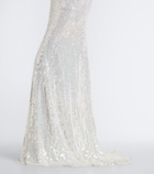 Jenny Packham Floating Heart sequined strapless gown