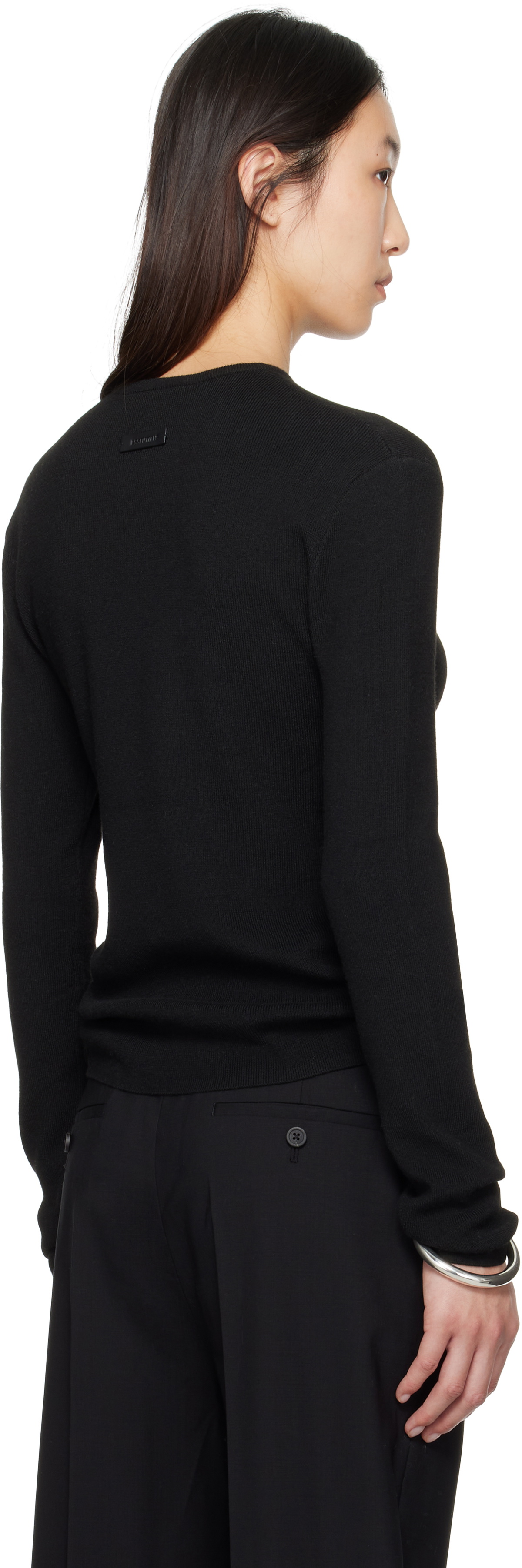 Fear of God ESSENTIALS Black Soft Rib Long Sleeve T-shirt