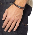 Bottega Veneta - Intrecciato Leather and Silver Bracelet - Men - Brown