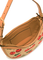 Valentino Garavani Hobo Mini Cherry-jacquard and Leather Shoulder bag - Natural - One Size