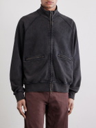 FrizmWORKS - Cotton-Blend Jersey Zip-Up Sweatshirt - Black