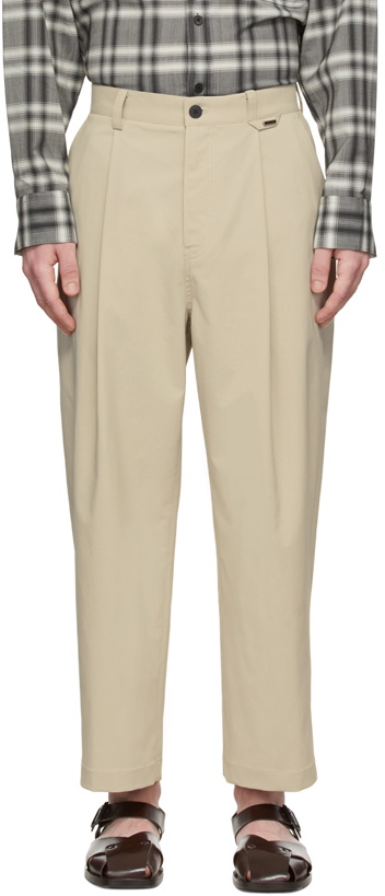 Photo: Solid Homme Beige Polyester Trousers