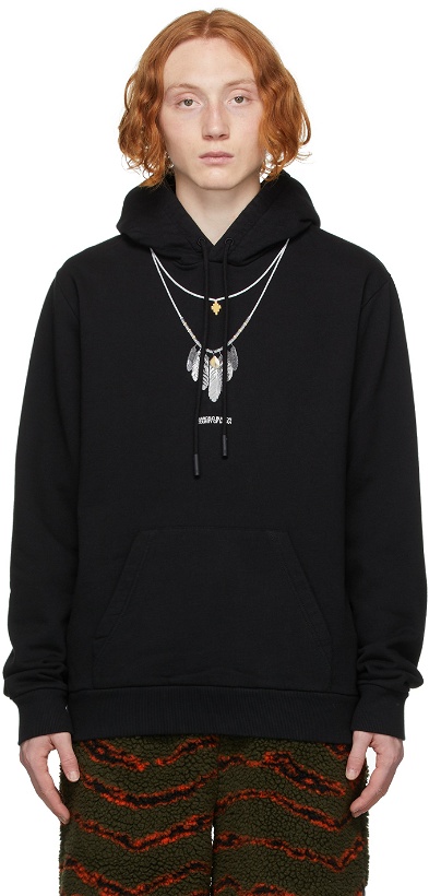 Photo: Marcelo Burlon County of Milan Black Feathers Necklace Hoodie