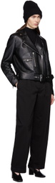 Acne Studios Black Leather Biker Jacket
