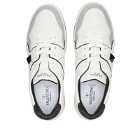 Valentino Men's One Stud Sneakers in White/Black/Pastel Grey