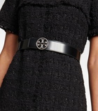 Tory Burch Embellished logo leather belt