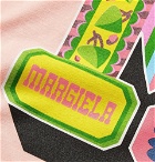 Maison Margiela - Oversized Distressed Printed Cotton-Jersey T-Shirt - Peach