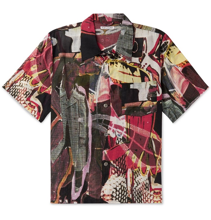 Photo: Our Legacy - Camp-Collar Printed Cotton and Silk-Blend Shirt - Black