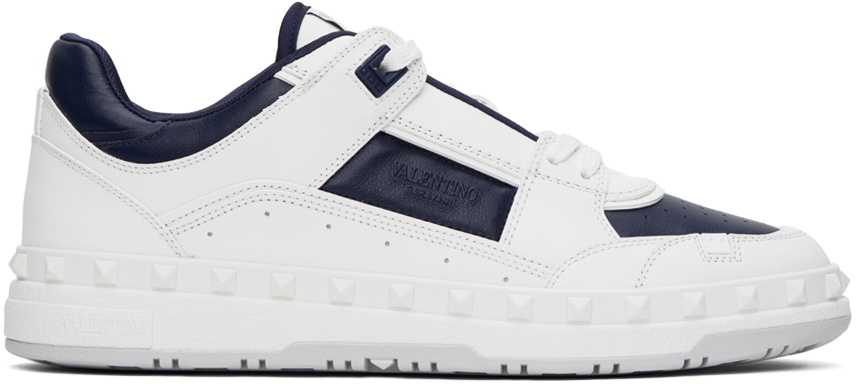 Valentino Garavani White Fabric Athletic Sneakers