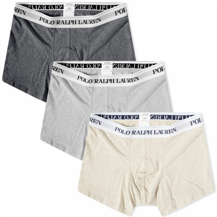 Photo: Polo Ralph Lauren Men's Boxer Brief - 3 Pack in Heather/Charcoal