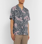 Neighborhood - Camp-Collar Printed Lyocell Shirt - Navy