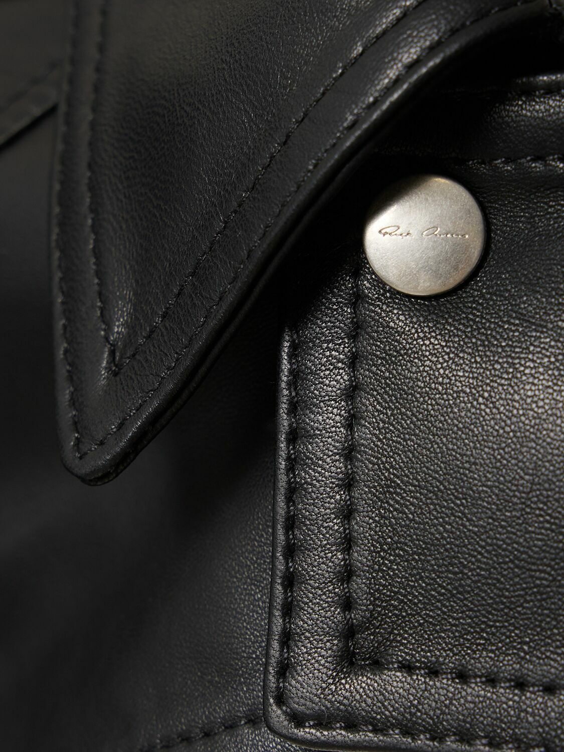 RICK OWENS - Cropped Leather Bolero Jacket Rick Owens
