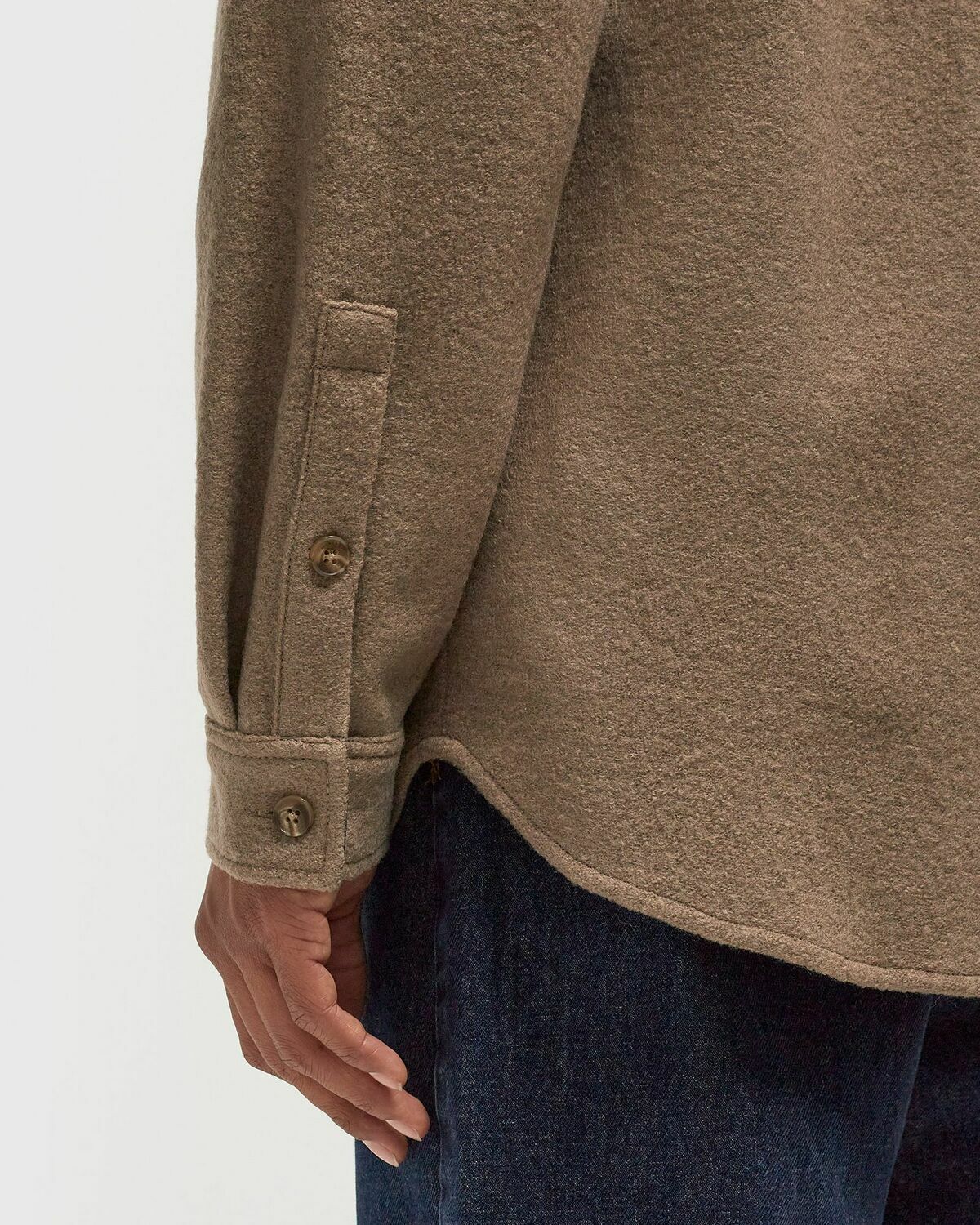 CLOSED UTILITY SHIRT Beige Mens Overshirt