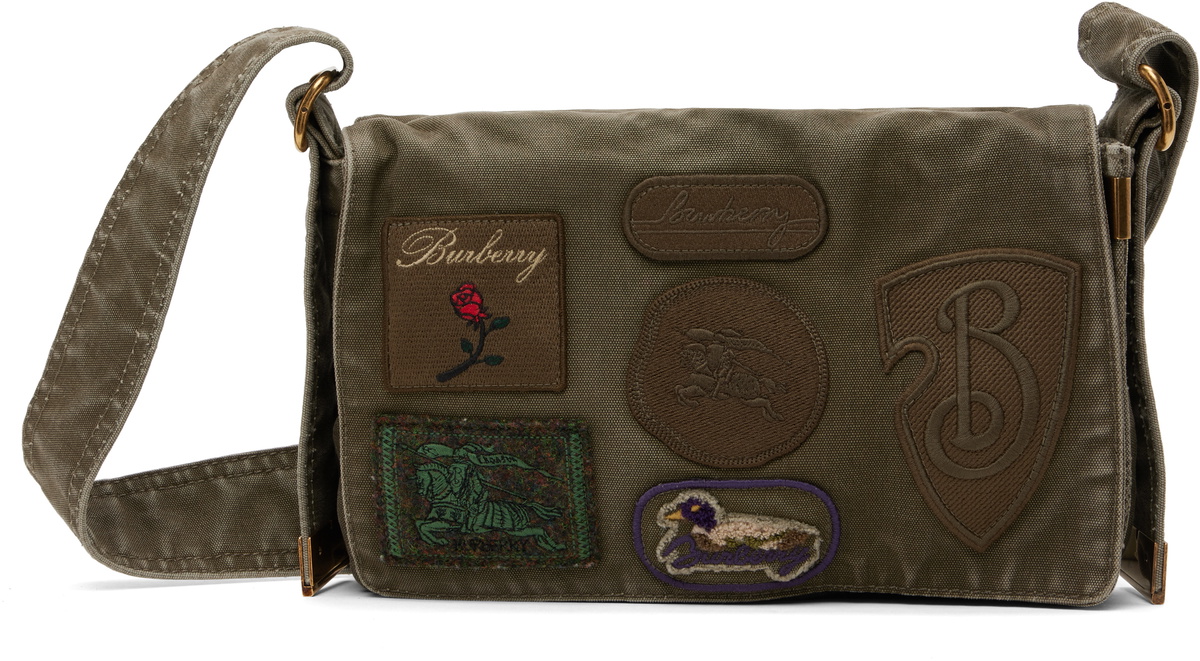 Burberry Beige Check Trench Crossbody Bag Burberry