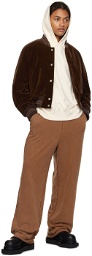 We11done Brown Padded Bomber Jacket