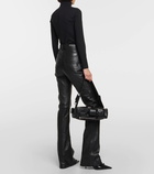 Balenciaga High-rise leather flared pants