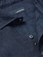 Lardini - Linen Half-Placket Shirt - Blue