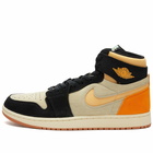 Air Jordan Men's 1 ZM Air CMFT 2 Sneakers in Muslin/Gold/Black/Orange