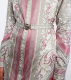 Versace Medusa printed silk twill shirt dress