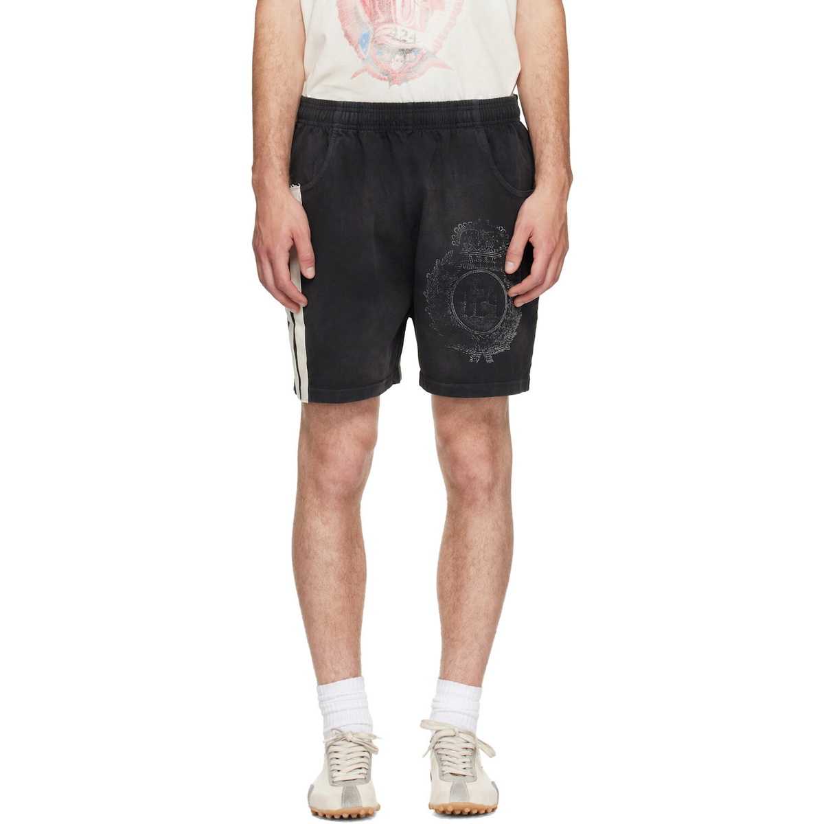 424 Black Sport Shorts