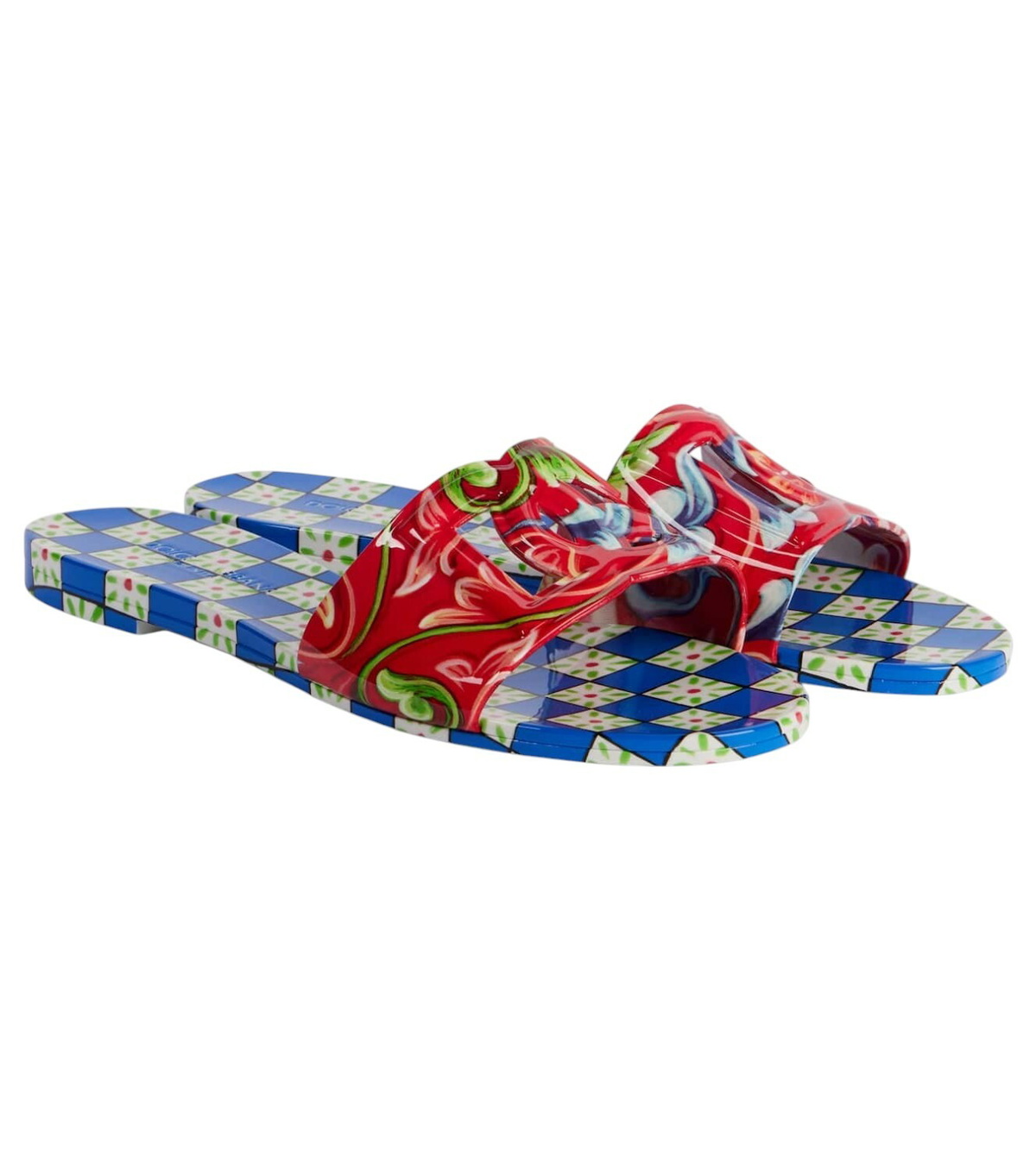 【DOLCE&GABBANA】10mm Rubber flat sandals DOLCE & GABBANA 10mm Rubber Flat Sandals Dolce & Gabbana