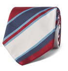 Bigi - 8cm Striped Silk-Jacquard Tie - Blue