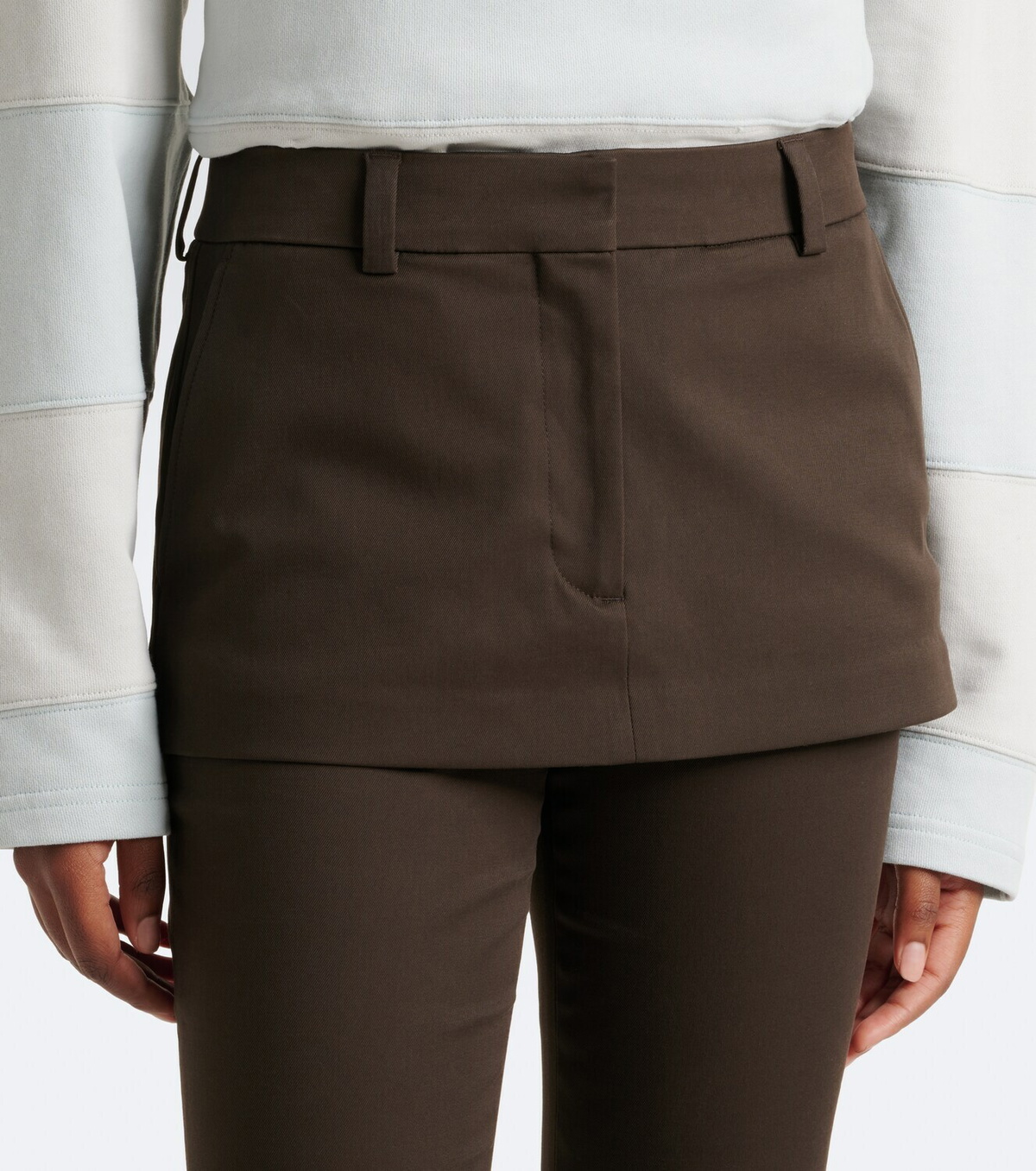 Acne Studios Layered cotton capri pants