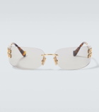 Miu Miu Logo oval sunglasses