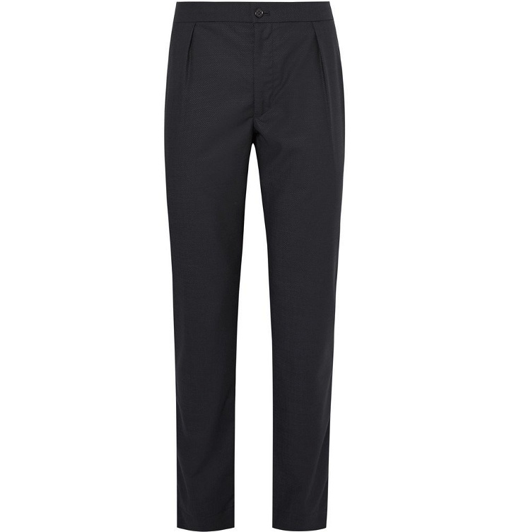 Photo: Camoshita - Pleated Wool-Blend Suit Trousers - Men - Navy