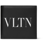 Valentino - Valentino Garavani Logo-Print Leather Billfold Wallet - Black