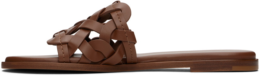 Gianvito Rossi Brown Amalfi Sandals