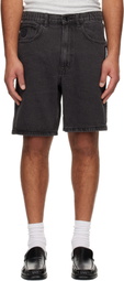 AAPE by A Bathing Ape Black 'AAPENOW' Denim Shorts