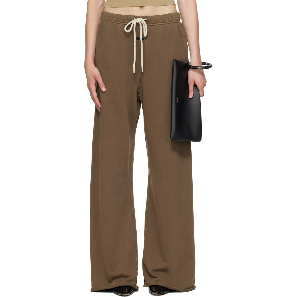 Fear of God ESSENTIALS Brown Raw Cut Lounge Fit Sweatpants