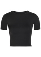 Nike Zenvy Infinasoft Jersey Cropped T-shirt Black Grey