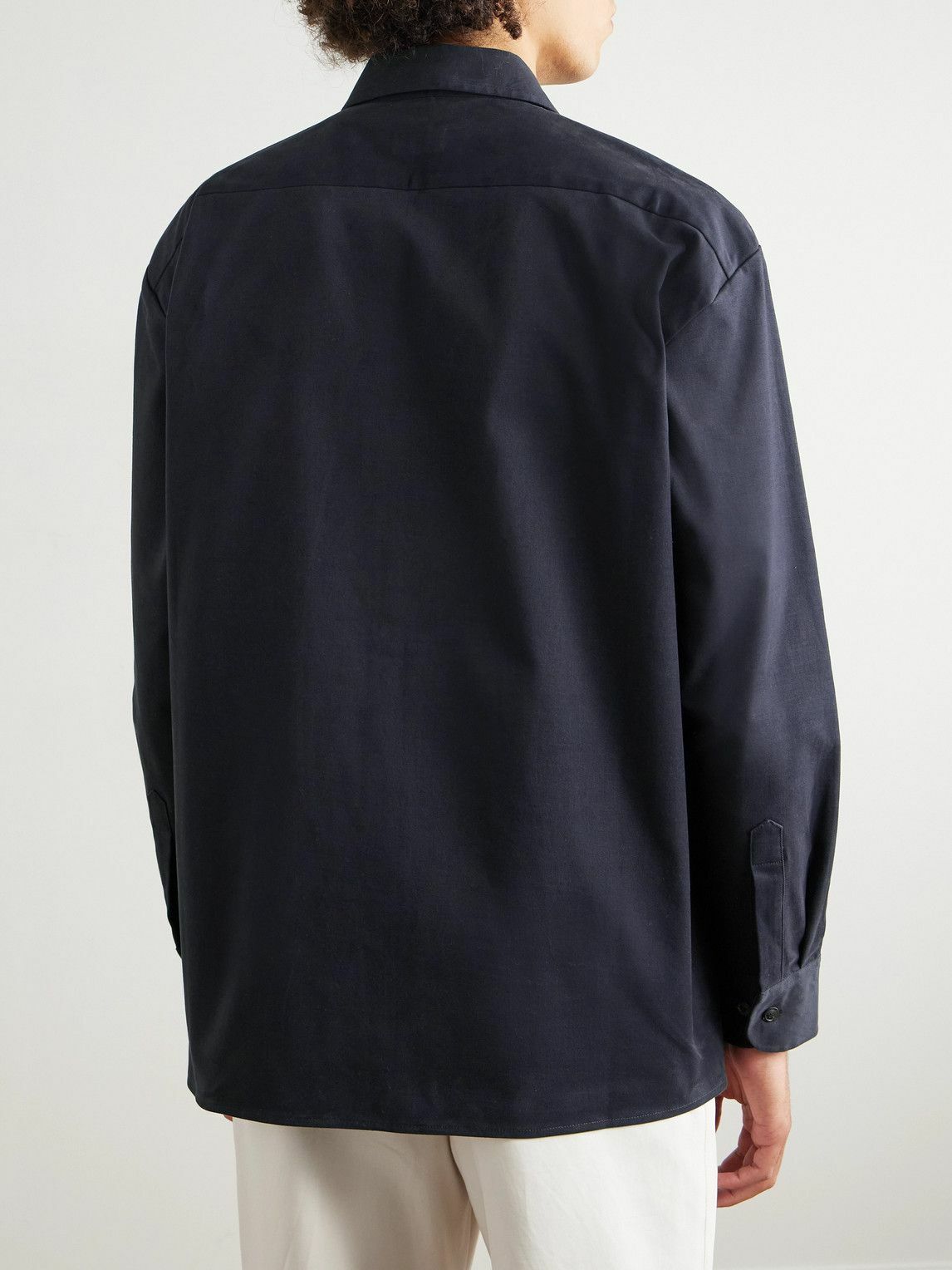 Ghiaia Cashmere - Cotton-Twill Shirt - Blue