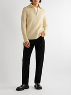 NN07 - Holger 6336 Ribbed Wool Half-Zip Sweater - Yellow