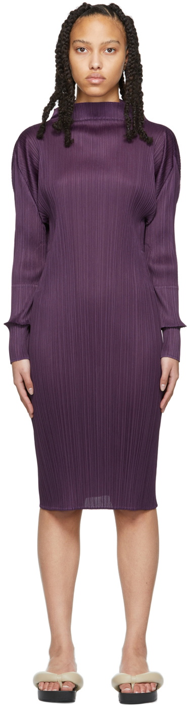 Pleats Please Issey Miyake Purple Monthly Colors February Dress