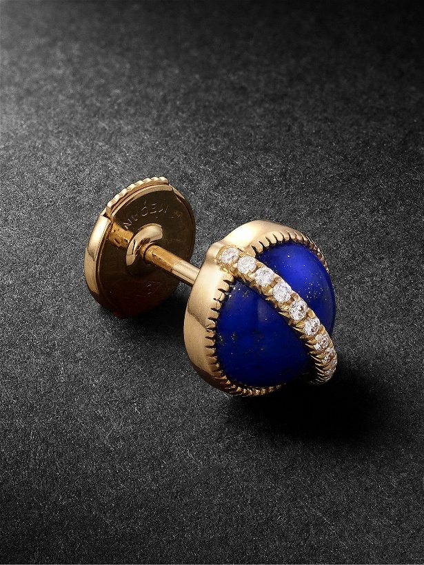 Photo: Jenny Dee Jewelry - Taygeta 18-Karat Gold, Lapis Lazuli and Diamond Single Earring