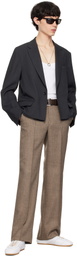 International Gallery BEAMS Gray Cut-Off Short Blazer